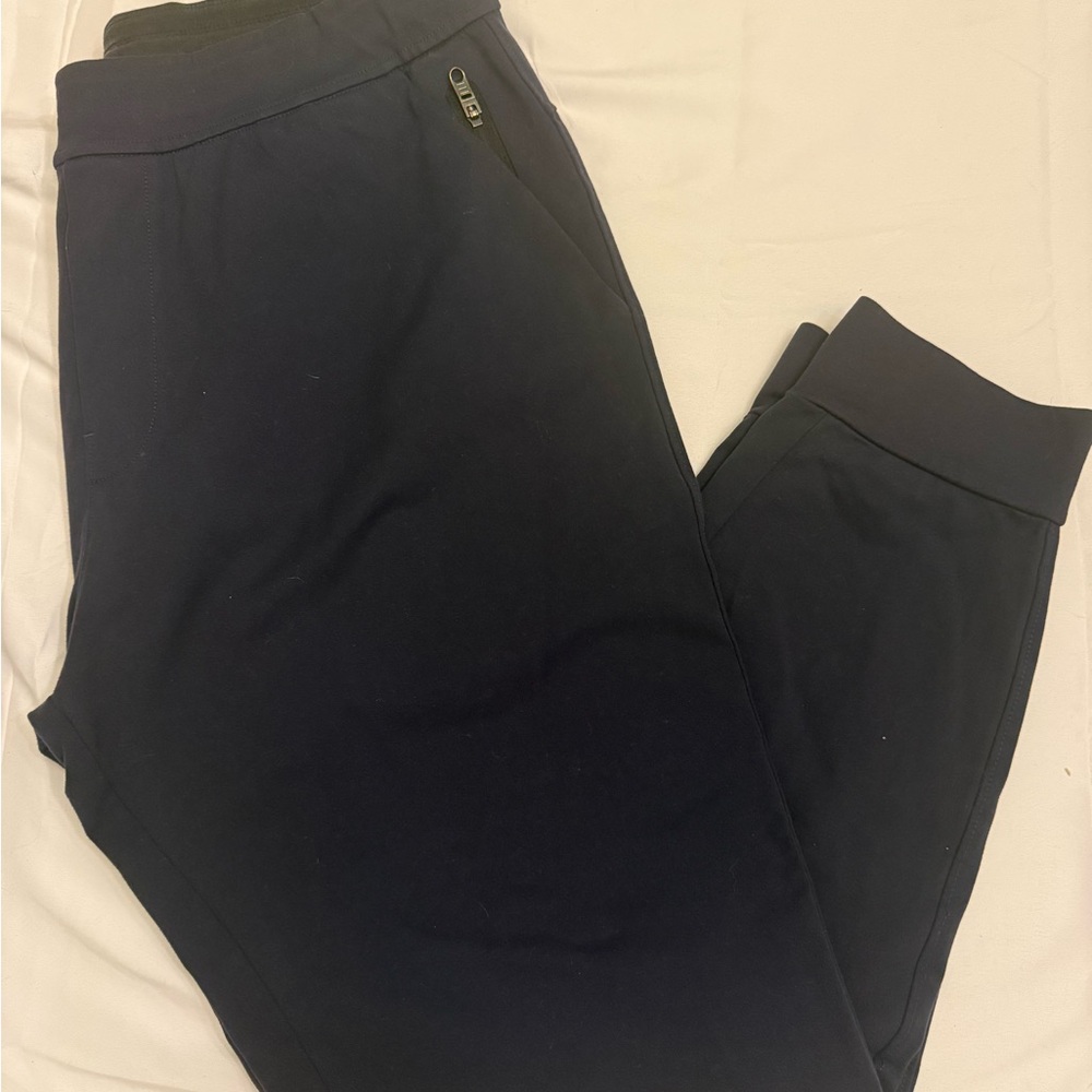 Men's Black Athletic Jogger Sweatpants with Zipper Pocket